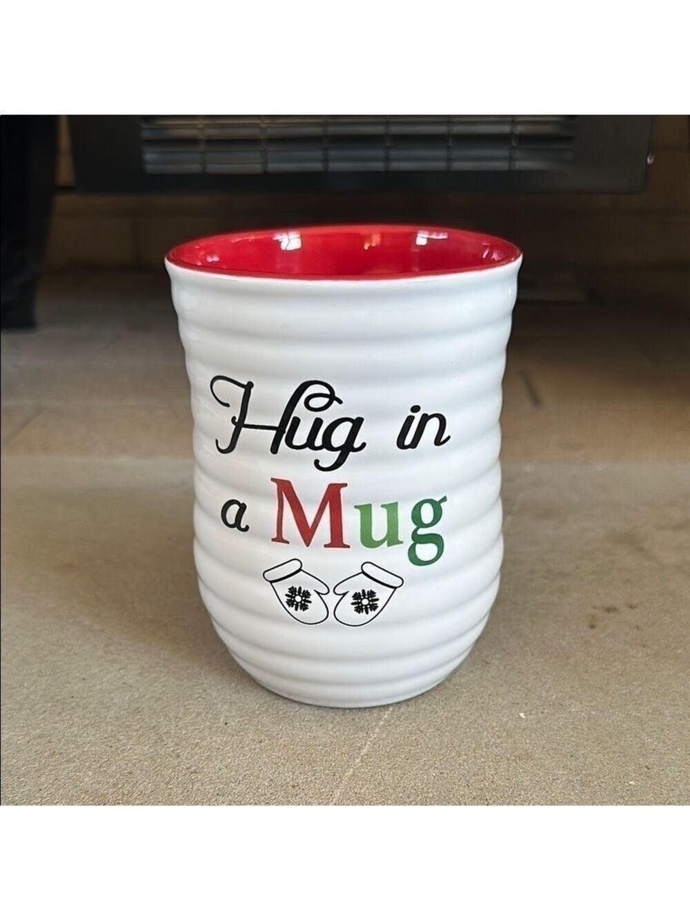 Red Accent White Mug Giftable